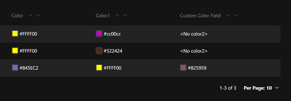 Color Picker Field - Admin List View