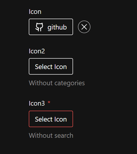 Icon Picker Field - Admin Edit View
