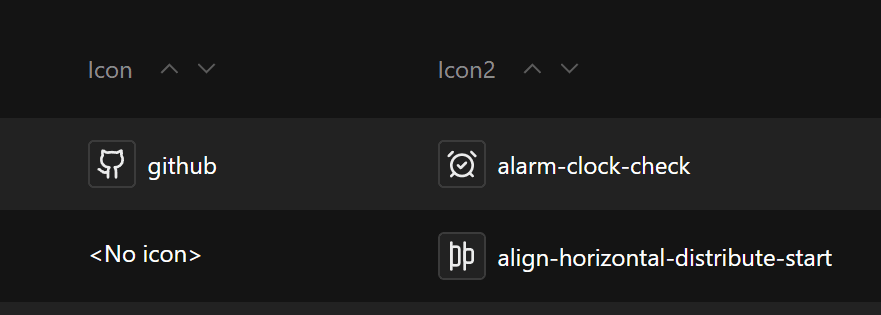 Icon Picker Field - Admin List View
