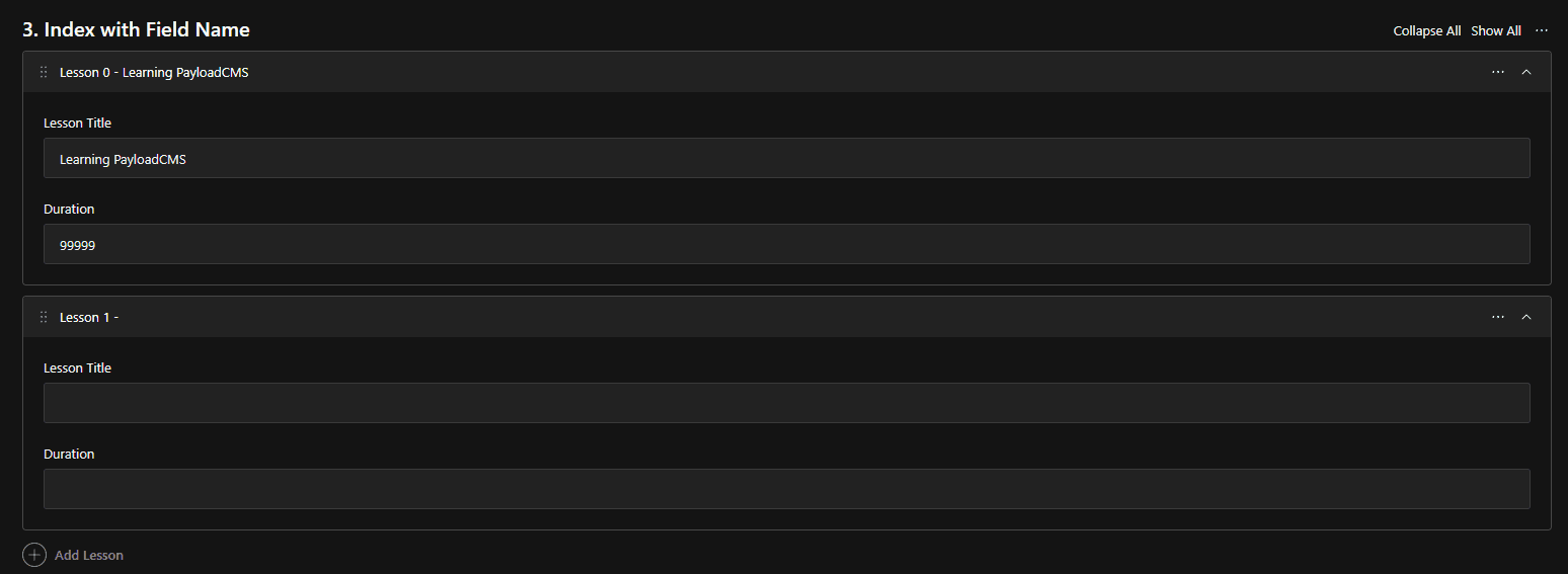 Array Custom Label - Template Mode