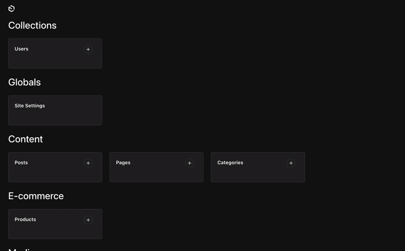 Demo of opening command menu, searching for a collection, and navigating